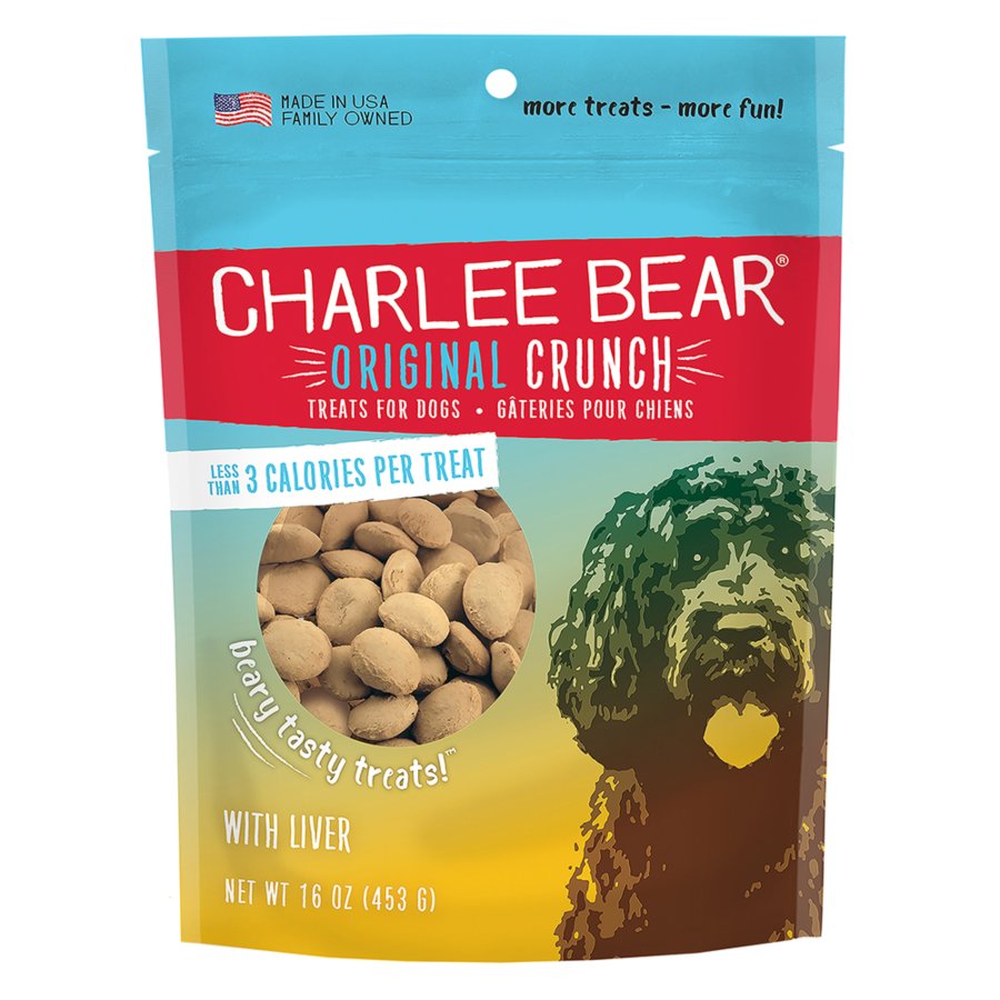 Charlee Bear Original Crunch Dog Treats Chicken Liver, 1ea/16 oz