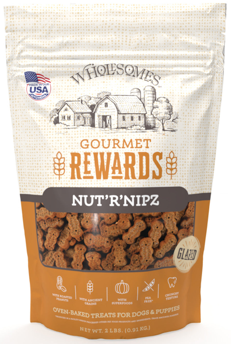 Wholesomes Gourmet Rewards Biscuit Dog Treats Nut R Nipz Nut R Nipz, 1ea/2 lb
