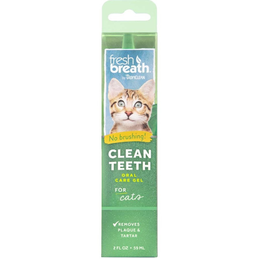 TropiClean Fresh Breath Clean Teeth Oral Care Gel For Cats 1ea/2 Fl. oz
