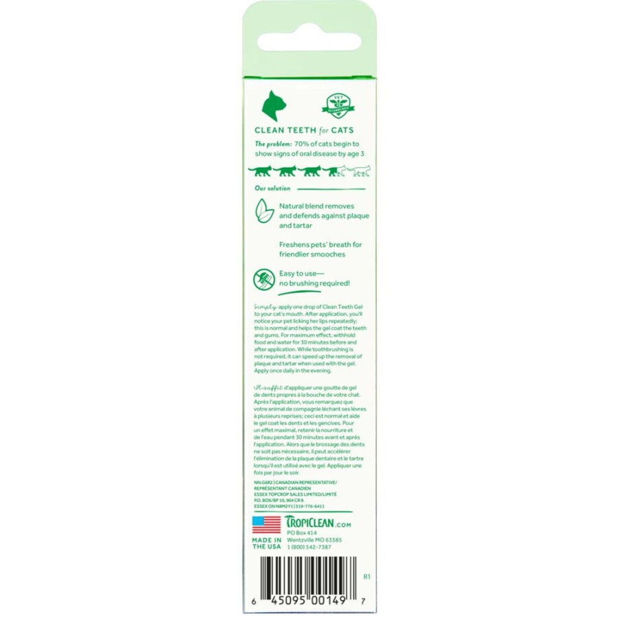 TropiClean Fresh Breath Clean Teeth Oral Care Gel For Cats 1ea/2 Fl. oz