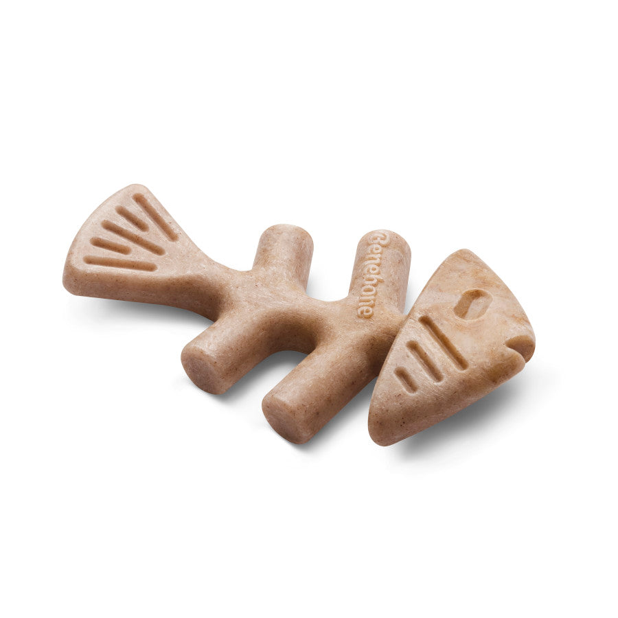 Benebone Puppy Pack Fishbone Dog Chew Toy Salmon, 1ea/XS|2 pk