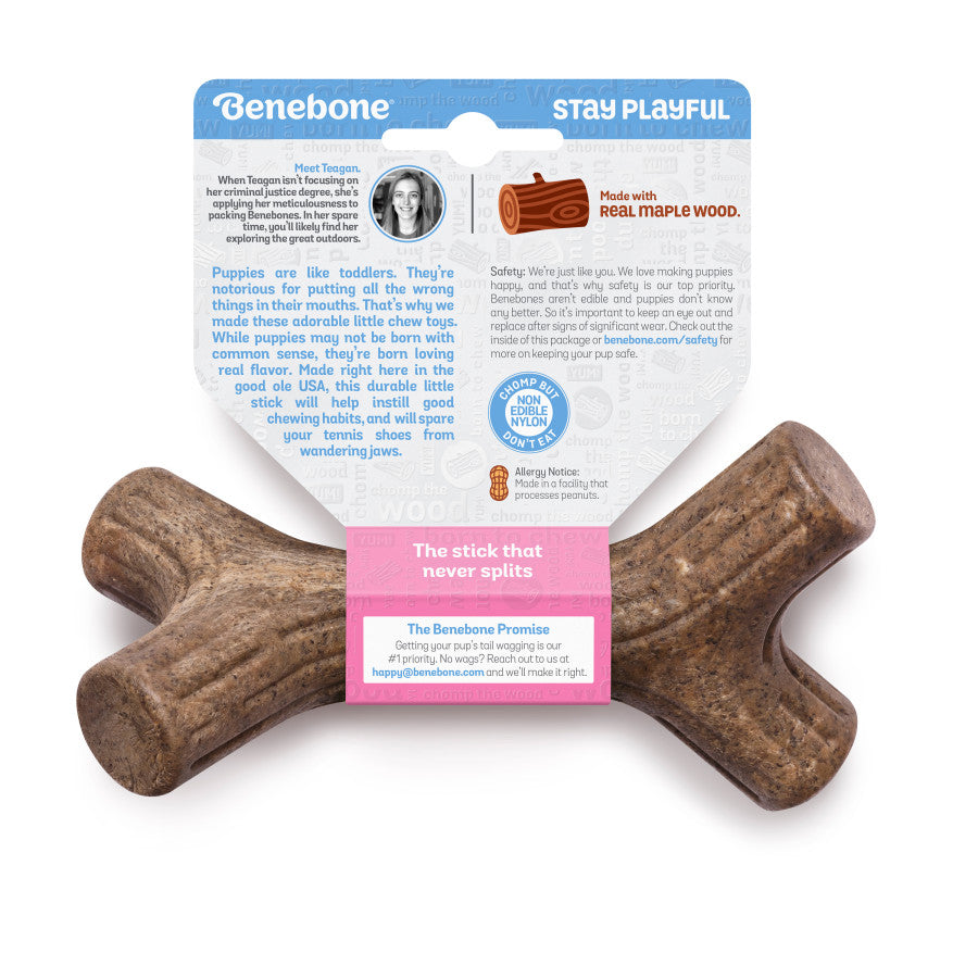 Benebone Puppy Stick Dog Chew Toy Maplewood, 1ea/SM