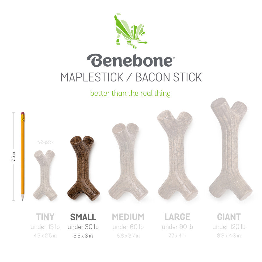 Benebone Puppy Stick Dog Chew Toy Maplewood, 1ea/SM
