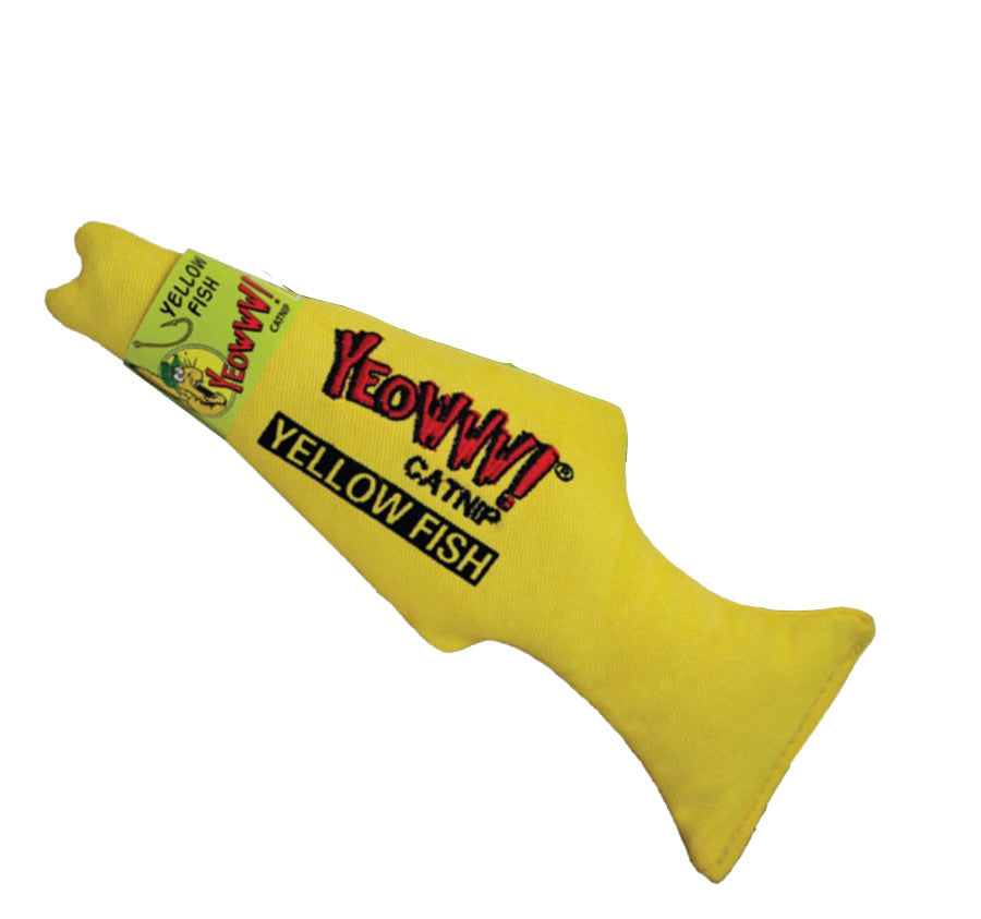Yeowww! Fish Catnip Toy Yellow, 1ea/7 in