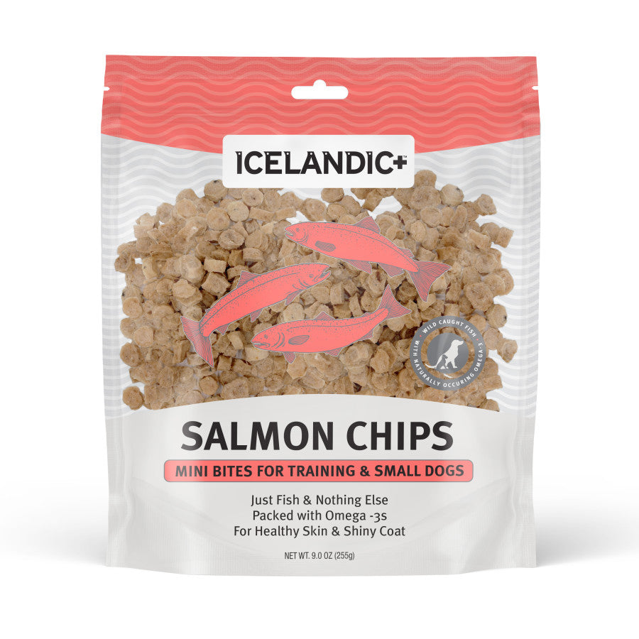 Icelandic+ Salmon Chips Dog Treat 1ea/Mini, 9.0 oz