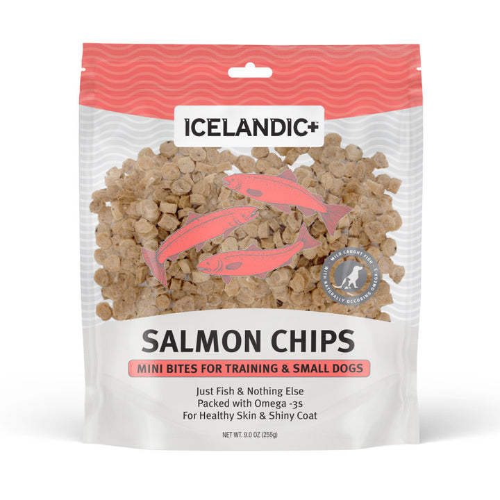 Icelandic+ Salmon Chips Dog Treat 1ea/Mini, 9.0 oz