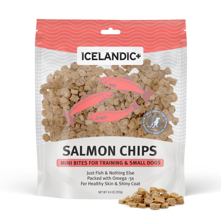 Icelandic+ Salmon Chips Dog Treat 1ea/Mini, 9.0 oz